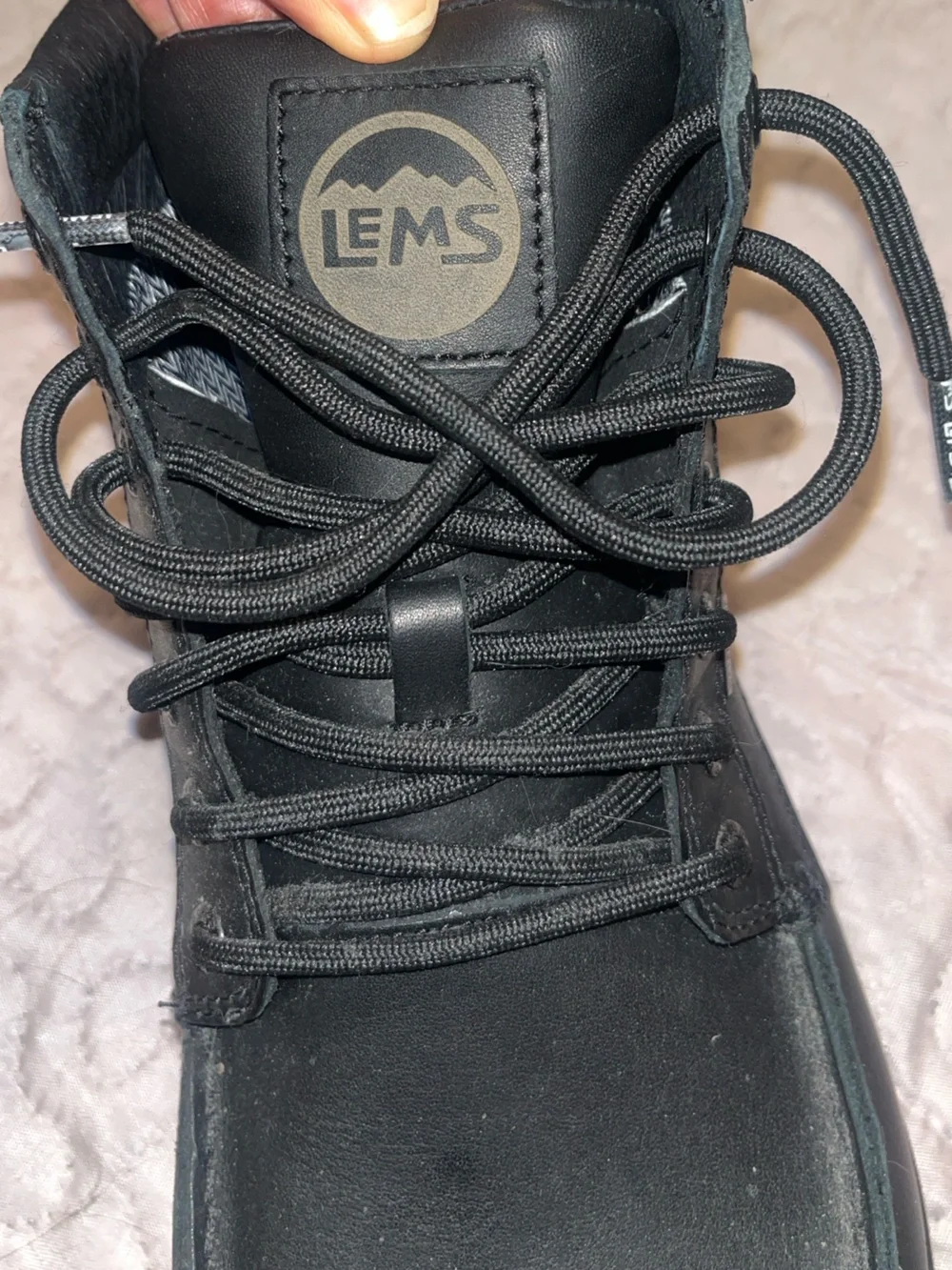 Lems Waterproof Boulder Boot Unisex Black Lace Up Barefoot Boot M9.5 W11 New